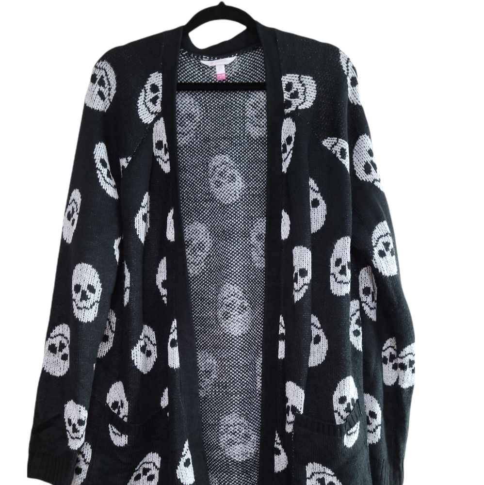 Skull Print Cardigan
